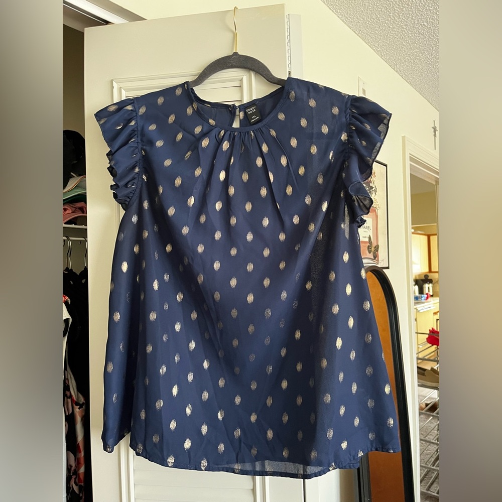 Navy Blue formal Blouse